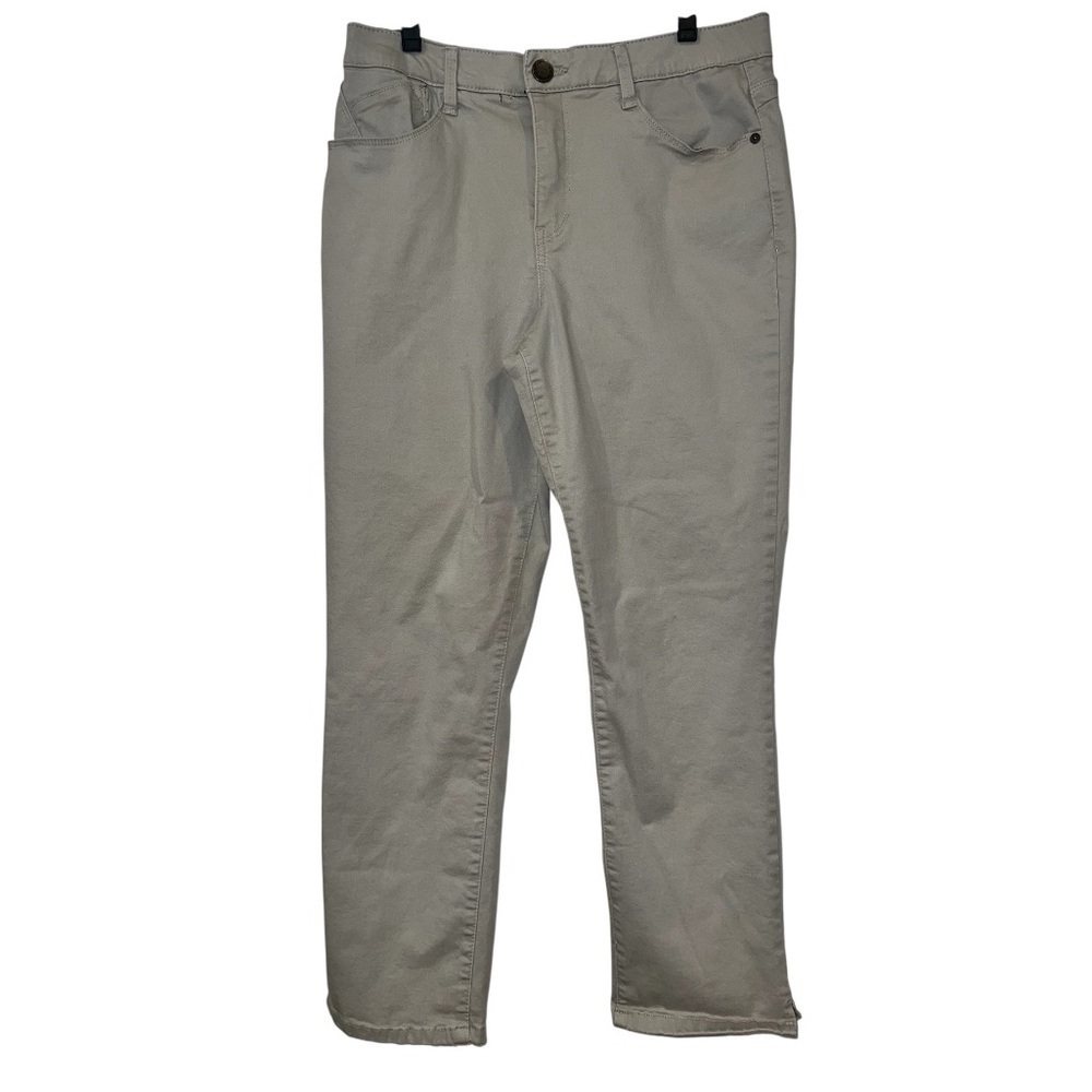 DEMOCRACY Tan "Ab"solution® High Rise Ankle Jean May be cropped Size 10 EUC